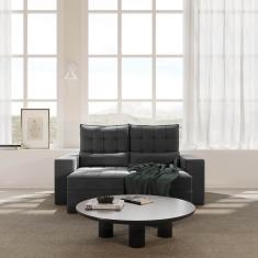 Sofá Retrátil e Reclinável 3 Lugares 190cm Embaúba Extra Cabecasa Madeiramadeira Cinza Diamante