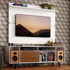 Rack Madesa Cancun com Pés e Painel para Tv Até 65'' Branco