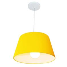 Lustre Pendente Cone Md-4039 Cúpula Em Tecido 21/40x30cm Amar