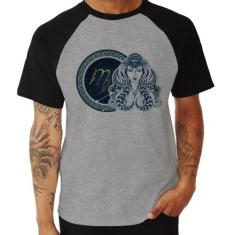 Camiseta Raglan Signo Virgem Astrologia - Foca na Moda, Cinza, Preto, 