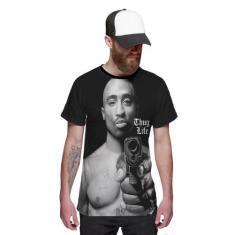 Camiseta Tupac Shakur Gangster Thug Life Hip Hop 2Pac - Di Nuevo, GG, 