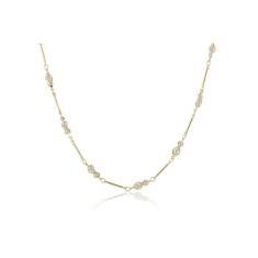 Colar Choker Com Mini Pérolas Na Corrente Folheado Em Ouro 18k - Flora