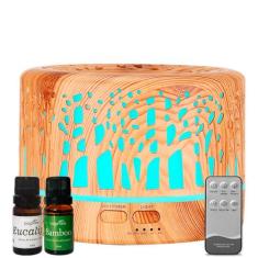 Umidificador Difusor De Aromas Ultrassônico 7 Cores Led Luminária com 