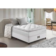Cama Box Solteiro Colchão + Box 88x188 Molas Ensacadas Cama Inbox Confort Snow