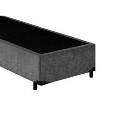 Cama Box Solteiro Suede King Design Cinza 88x188x40