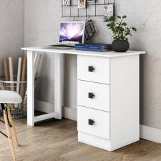 Escrivaninha Mesa Escritório 110cm 3 Gavetas MSM 436 - Movelbento