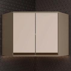 Armário Aéreo Cozinha de Canto 2 Portas Connect Duna/Cristal C57 - Hen