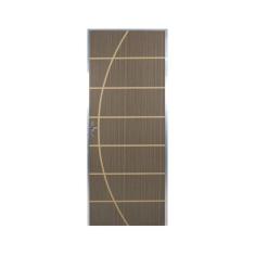 Kit Porta de Madeira Decorada 212x95cm com Batente de Aluminio 3,6cm Neblina MGM Carvalho Quebec