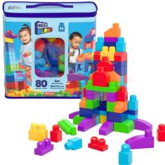 Mega Bloks Educativo Jogo De Construção 80 Blocos Dch63 Fisher Price -
