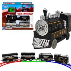 Trem expresso Ferrorama brinquedo Locomotiva 138cm à pilha