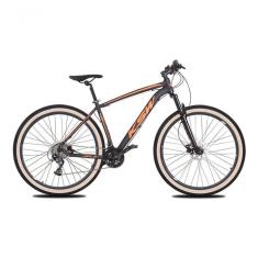 Bicicleta Aro 29 Ksw Xlt 24v K7 Câmbios Shimano Freio Hidráulico Garfo Trava Pneu Faixa - Preto/laranja Tam.15