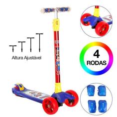 Patinete Brinquedo Patrulha da Justiça de Meninos com Led - DM Radical