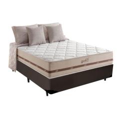 Colchão Casal Molas Ensacadas Anjos Classic 138cm + Base Box Casal Mar