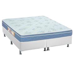 Cama Box King: Colchão Espuma D45 Sleep Max + Base Crc Courano White(193x203)