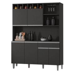 Armário para Cozinha Ambiente Kit Alice Cinza Fosco - AJL - AJL Móveis