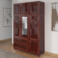 Guarda-Roupa Solteiro Ceará 7 Portas 2 Gavetas 2 Prateleiras com Espel