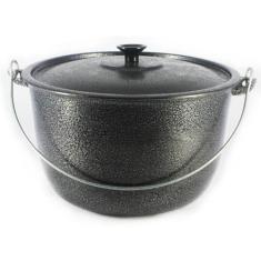 Caldeirão Alumínio Fundido Craqueado Alça Galvanizada 24cm - DIVIFORTE