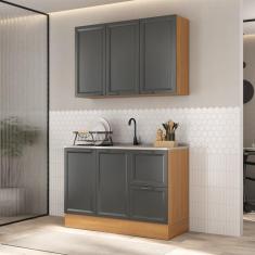 Cozinha Compacta 2 Peças 1 Aéreo 1 Balcão Soho CabeCasa MadeiraOrigina