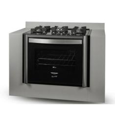 Fogão De Embutir Fischer 5Q TC Gran Cheff Gás Com Dourador 220V