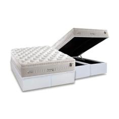 Cama Box Baú King: Colchão Molas Anjos MasterPocket Ensacadas Impressi