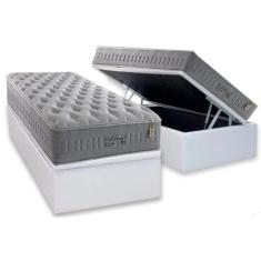Cama Box Baú Solteiro: Colchão Molas MasterPocket Ensacadas Anjos Soft