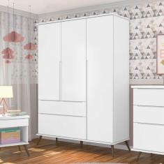 Guarda Roupa Infantil Melinda com 3 Portas - Branco