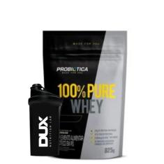 100 Whey Pure Refil 900G - Probiotica + Coqueteleira Dux Baunilha