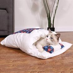 Cama de cachorro gato túnel cama casa fofa aconchegante tapete de gato camas quentes duráveis cesta portátil para animais de estimação canil almofada para cães suprimentos para gatos multicolorido