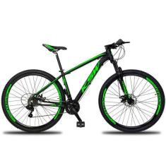 Bicicleta Aro 29 Ksw 21 Marchas Freios a Disco e Trava, Preto, Verde, 