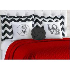 Cobre Leito Isabela Casal Olivia Enxovais 08 Peças Vermelho, Casal, Al