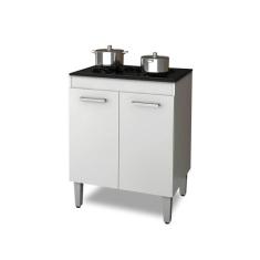 Balcão de cozinha para cooktop 4 bocas branco nauru - Casa Moderna Mov