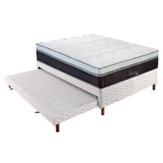 Bicama Box + Colchão Polar Molas Ensacadas Serenatta 138x188 - Colchõe