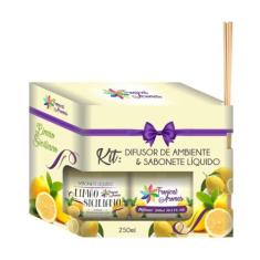Kit Refil Difusor E Sabonete Líquido 250ml Limão Siciliano - TROPICAL 