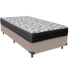 Cama Box e Colchão ISO100 Espuma D33 Solteiro Ortobom,  BEGE