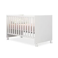 Berço Mini Cama 2 Em 1 (Americano) Quarto Infantil Bebê C/ Colchão 4 Rodinhas/Rodízios Doce Sonho 1344