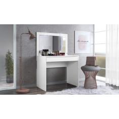 Penteadeira Camarim Com Espelho E Led Atraente Branco - Demóbile