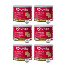 Vhita Colágeno Hidrolisado Verisol Com Ácido Hialuronico Em Pó Neutro 120gr - 6 Potes
