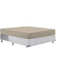 Lençol Queen Avulso 400 Fios Micropercal Bege Preço Baixo