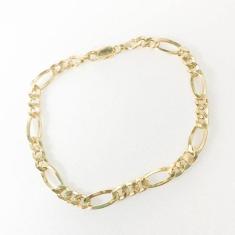 Pulseira Masculina Elos 3x1  Grossa 5mm Ouro 18k 750