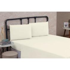 Kit Conjunto Cama Casal Algodão 200 Fios 4 Peças com Elástico e Fronha