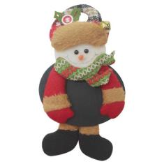 Kit 2 Enfeites De Natal Com Lousa Boneco De Neve 18cm - Gici Decor