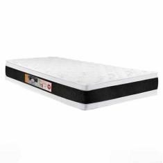 Colchão Solteiro Castor Black e White Air Double Face D45 88x188x27, P