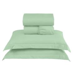 Jogo de Lençol Queen 4 Peças Percal 300 Fios Charme com Aba Americana 