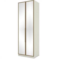Guarda Roupa Seletto 2 Portas com Espelho MDF-BP Areia-Jequitiba Móveis Henn