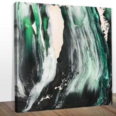 Quadro Decorativo Canvas Abstrato Verde Midiapoparte 60x60cm