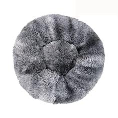 Cama de cachorro calmante para cães pequenos – Cama de cachorro pequena lavável com donut, cama de gato de pelúcia macia redonda anti-ansiedade, serve para toPets, diâmetro 24 cm