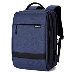 Mochila para laptop masculino bolsa de ombro usb carregador multifuncional para computador, almofada macia e respirável para trás