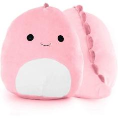 Pelúcia bonito dinossauro pelúcia animal pelúcia brinquedo (7.8in, rosa) (O