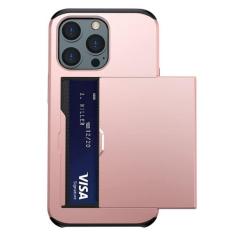 Capa Carteira Porta Cartão Embutido para o iPhone 15 / 15 Pro / 15 Pro