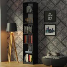 Estante Livreiro Madesa 6906 com 6 Nichos - Preto, Preto